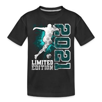 2021 Fußball Limited Edition Geburtstag - Kinder Premium Bio T-Shirt - Schwarz - Vorne