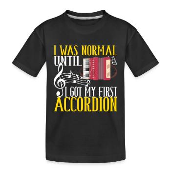 Accordion Instrument Accordion Player - Kids' Premium Organic T-Shirt - black - Front
