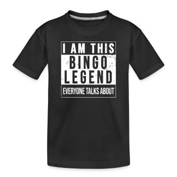 Bingo Player Bingo Jeu de bingo Jeux de bingo - T-shirt bio Premium Enfant - noir - Devant