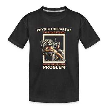 Physiotherapeut im Ruhestand - Kinder Premium Bio T-Shirt - Schwarz - Vorne