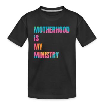 La maternité est mon ministère - T-shirt bio Premium Enfant - noir - Devant