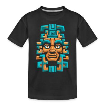 Dieu Maya Mythologie Maya Itzamna Masque Ancien - T-shirt bio Premium Enfant - noir - Devant