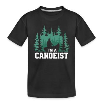 Canoë-kayakistes à rames - T-shirt bio Premium Enfant - noir - Devant