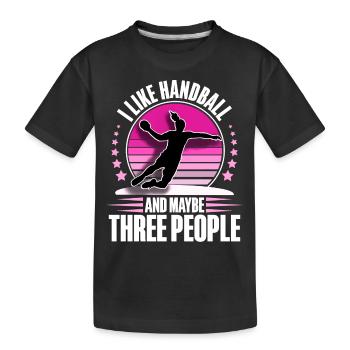 Handball handball joueur de handball - T-shirt bio Premium Enfant - noir - Devant