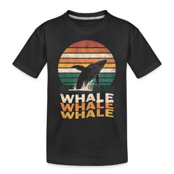 Whale - Nature Protection - Kids' Premium Organic T-Shirt - black - Front