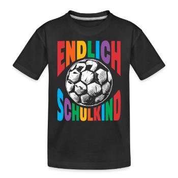 School 1. Grade - Kinder Premium Bio T-Shirt - Schwarz - Vorne