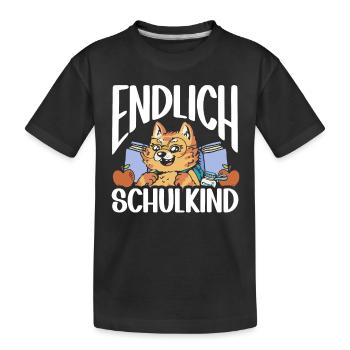 School 1. Grade - Kinder Premium Bio T-Shirt - Schwarz - Vorne