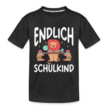 School 1. Grade - Kinder Premium Bio T-Shirt - Schwarz - Vorne