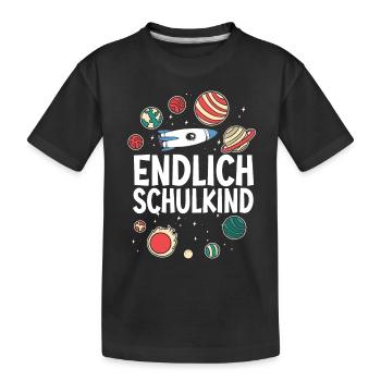 School 1. Grade - Kinder Premium Bio T-Shirt - Schwarz - Vorne