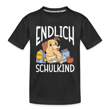 School 1. Grade - Kinder Premium Bio T-Shirt - Schwarz - Vorne