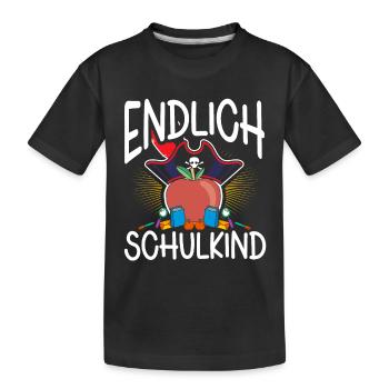 School 1. Grade - Kinder Premium Bio T-Shirt - Schwarz - Vorne