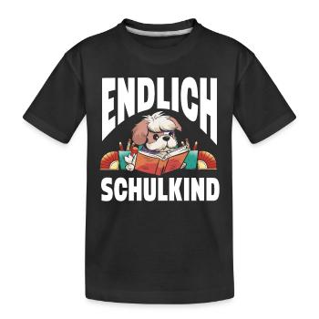 School 1. Grade - Kinder Premium Bio T-Shirt - Schwarz - Vorne