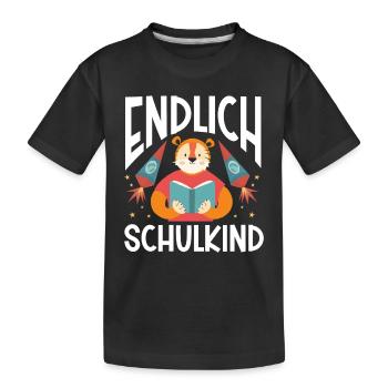 School 1. Grade - Kinder Premium Bio T-Shirt - Schwarz - Vorne