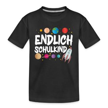 School 1. Grade - Kinder Premium Bio T-Shirt - Schwarz - Vorne