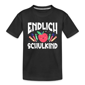 School 1. Grade - Kinder Premium Bio T-Shirt - Schwarz - Vorne