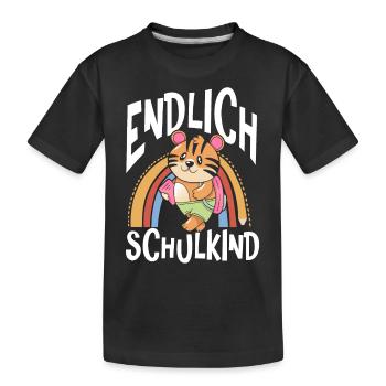 School 1. Grade - Kinder Premium Bio T-Shirt - Schwarz - Vorne