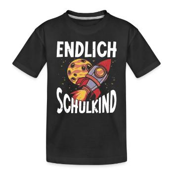 School 1. Grade - Kinder Premium Bio T-Shirt - Schwarz - Vorne
