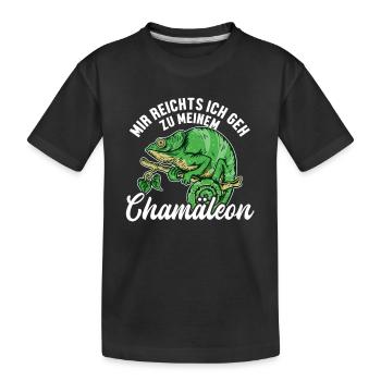 Mir reichts ich geh zu meinem Chamäleon Veiled - T-shirt bio Premium Enfant - noir - Devant