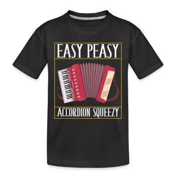 Accordion Instrument Accordion Player - Kids' Premium Organic T-Shirt - black - Front
