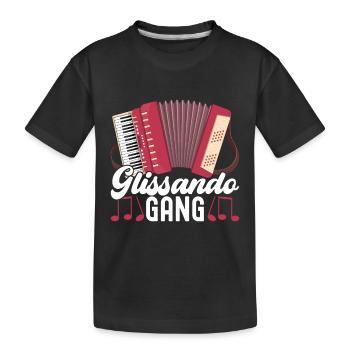 Accordion Instrument Accordion Player - Kids' Premium Organic T-Shirt - black - Front