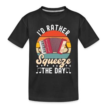 Accordion Instrument Accordion Player - Kids' Premium Organic T-Shirt - black - Front