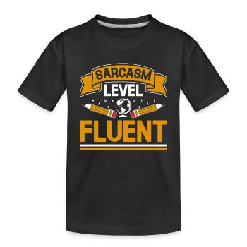 Professeur de langues étrangères École Professeurs de langues - T-shirt bio Premium Enfant - noir - Devant