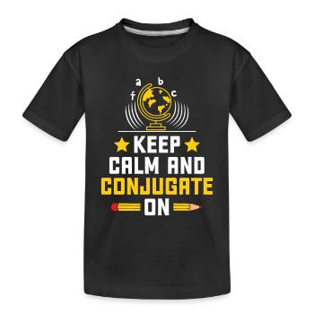 Professeur de langues étrangères École Professeurs de langues - T-shirt bio Premium Enfant - noir - Devant