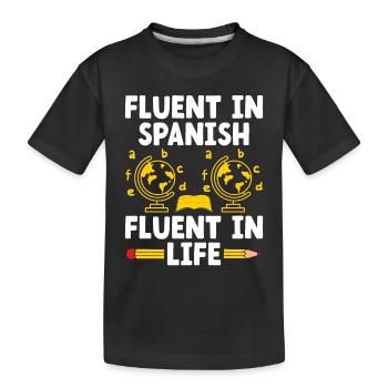 Professeur de langues étrangères École Professeurs de langues - T-shirt bio Premium Enfant - noir - Devant