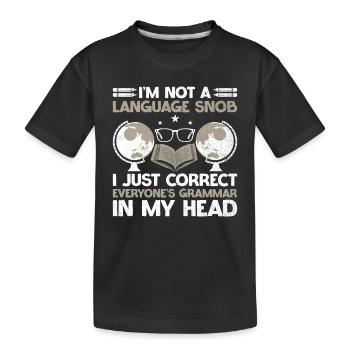 Foreign Language Teacher School Languages Teachers - Kids' Premium Organic T-Shirt - black - Front