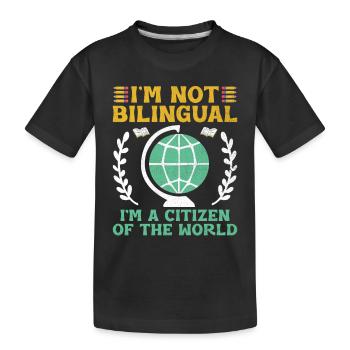 Fremdsprachenlehrer Schule Sprachlehrer - Kinder Premium Bio T-Shirt - Schwarz - Vorne