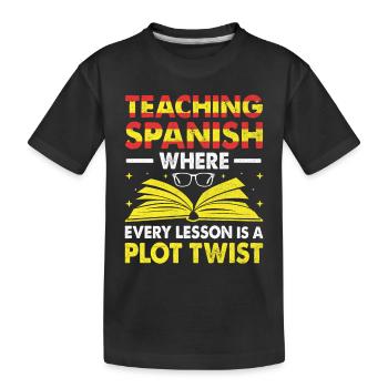 Foreign Language Teacher School Languages Teachers - Kids' Premium Organic T-Shirt - black - Front