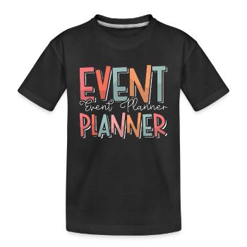 Events Coordinator Event Planner Loves Planning - Kinder Premium Bio T-Shirt - Schwarz - Vorne