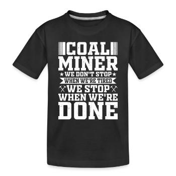 Pioche de mine de charbon à 6 pouces de l’enfer - T-shirt bio Premium Enfant - noir - Devant