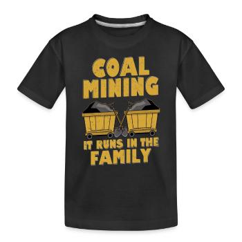 L’extraction du charbon dans la famille Pickaxe Miner - T-shirt bio Premium Enfant - noir - Devant