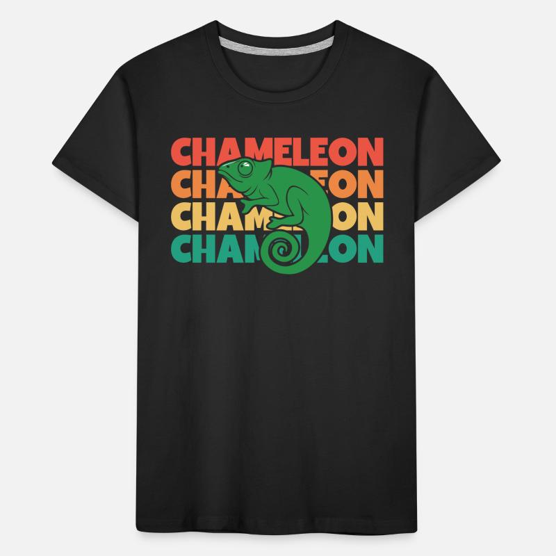 Chameleon Retro Text Veiled Panther Kids' Premium Organic T-Shirt