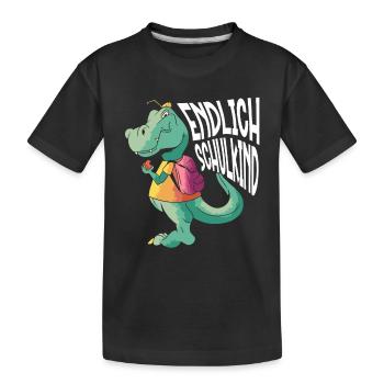 School 1. Grade - Kinder Premium Bio T-Shirt - Schwarz - Vorne