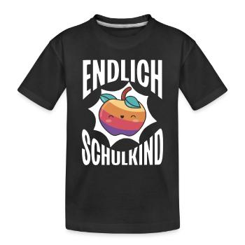 School 1. Grade - Kinder Premium Bio T-Shirt - Schwarz - Vorne