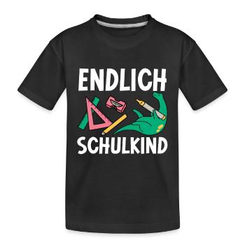 School 1. Grade - Kinder Premium Bio T-Shirt - Schwarz - Vorne
