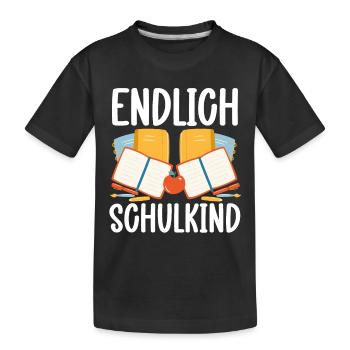School 1. Grade - Kinder Premium Bio T-Shirt - Schwarz - Vorne