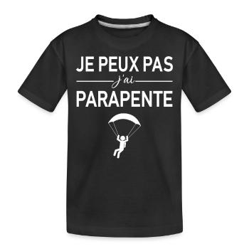 Je Peux Pas J'ai parapente Parachute parachutist - T-shirt bio Premium Enfant - noir - Devant
