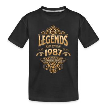 1987 Legend Birthday 1987 Year of birth - Kids' Premium Organic T-Shirt - black - Front