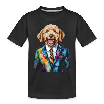 Costume Goldendoodle Chien Animal Design Imprimer - T-shirt bio Premium Enfant - noir - Devant