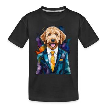 Costume Goldendoodle Chien Animal Design Imprimer - T-shirt bio Premium Enfant - noir - Devant