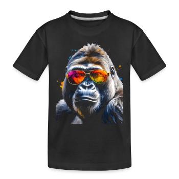 Lunettes de soleil Gorilla Monkey Colorful Animal Design Print - T-shirt bio Premium Enfant - noir - Devant
