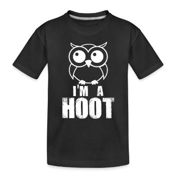 Je suis une huée ! Drôle Mignon Hibou Prédateur Oiseau Nocturne - T-shirt bio Premium Enfant - noir - Devant