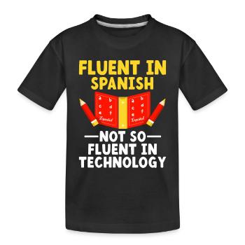 Professeur de langues étrangères École Professeurs de langues - T-shirt bio Premium Enfant - noir - Devant