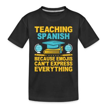 Professeur de langues étrangères École Professeurs de langues - T-shirt bio Premium Enfant - noir - Devant