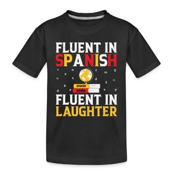 Professeur de langues étrangères École Professeurs de langues - T-shirt bio Premium Enfant - noir - Devant