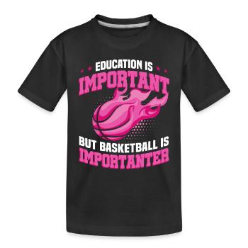 Le basket-ball est plus important - T-shirt bio Premium Enfant - noir - Devant