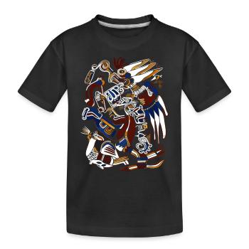 Dieu aztèque Mythologie ancienne Huitzilopochtli - T-shirt bio Premium Enfant - noir - Devant